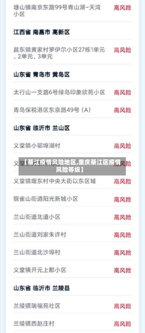 【綦江疫情风险地区,重庆綦江区疫情风险等级】-第2张图片