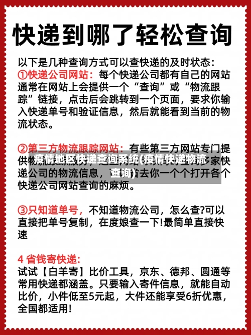 疫情地区快递查询系统(疫情快递物流查询)-第3张图片