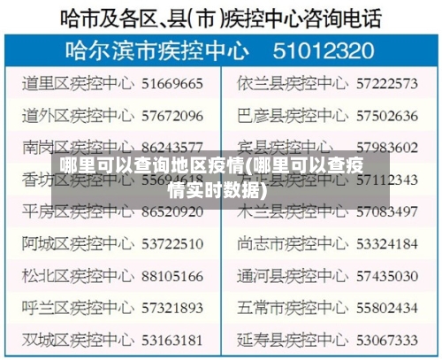哪里可以查询地区疫情(哪里可以查疫情实时数据)