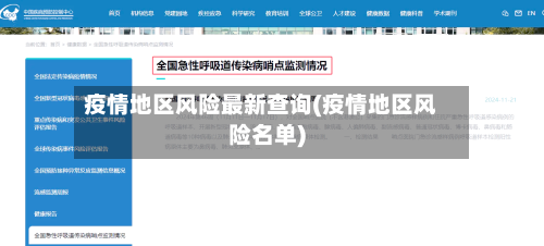 疫情地区风险最新查询(疫情地区风险名单)